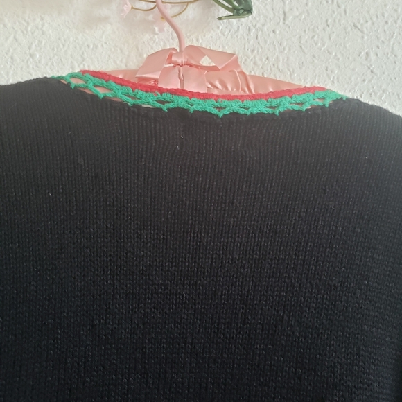 Nut Cracker Cotton Blend Holiday Tree Embroidery Ugly Sweater Top Women - Picture 11 of 14